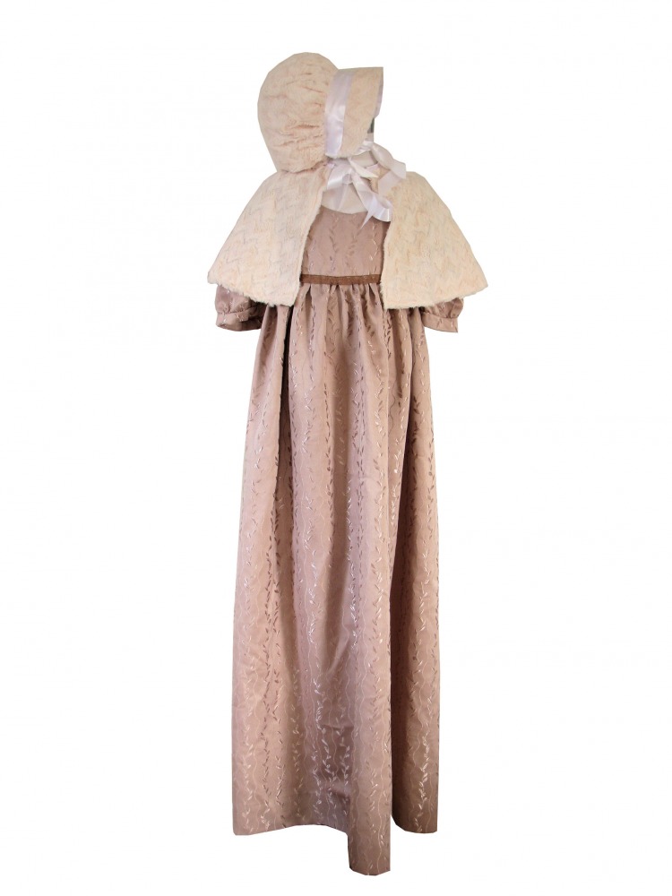 Girl's Regency Jane Austen Victorian Empire Line Gown Age 11 - 12 Years Image